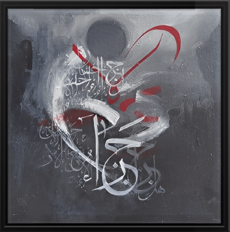 The Golden Verse - Radiant Arabic calligraphy canvas artwork by Rohan Shahzad